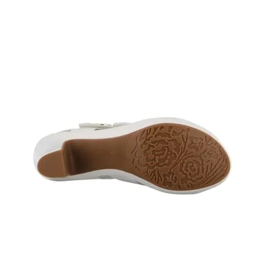 PATRIZIA Triodee Sandals for Women - White Patent Platform 10.5-11 | Adjustable Straps Slip-On thumbnail 11
