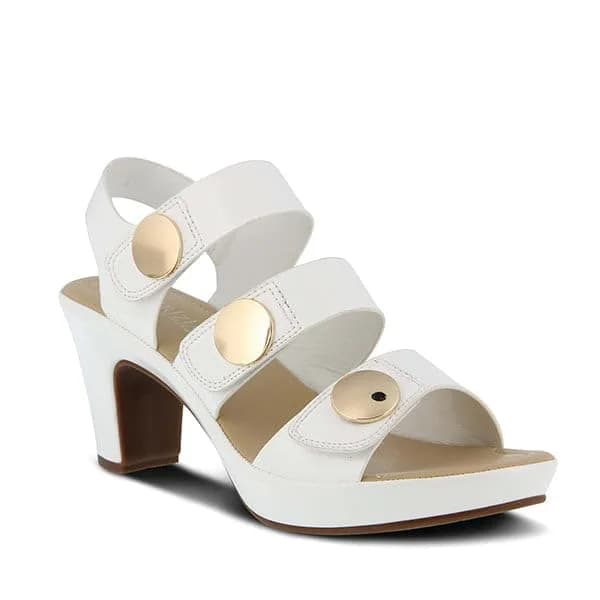 PATRIZIA Triodee Sandals for Women - White Patent Platform 10.5-11 | Adjustable Straps Slip-On thumbnail 3