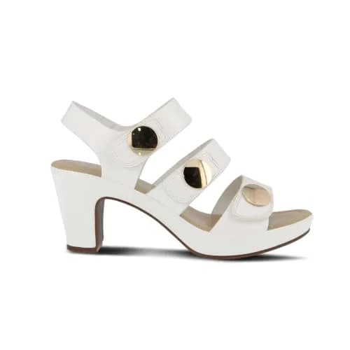 PATRIZIA Triodee Sandals for Women - Ladies Casual Platform Sandal with Adjustable Straps - Slip-On Womens Sandals for Formal Event, Outdoor Party WHITE PATENT EU 38 / US 7.5-8 | 3" Heel, 3/4" Platform thumbnail 10
