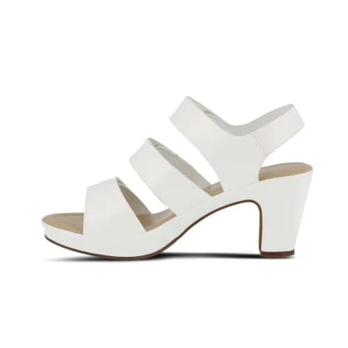 PATRIZIA Triodee Sandals for Women - Ladies Casual Platform Sandal with Adjustable Straps - Slip-On Womens Sandals for Formal Event, Outdoor Party WHITE PATENT EU 38 / US 7.5-8 | 3" Heel, 3/4" Platform thumbnail 7