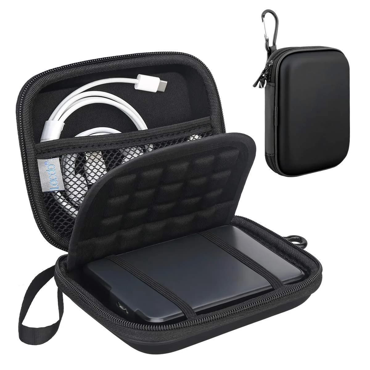 Lacdo Hard Drive Case for WD Elements/My Passport/Seagate Portable HDD 14.2cm (5.6 inches) | Protects Drives from Water & Shocks - main product image