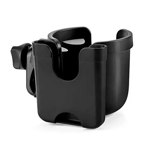 Accmor Stroller Cup Holder with Phone Holder, Universal Fit, 2-in-1 Drinks & Cell Phone Holder for Uppababy Nuna Strollers thumbnail 1