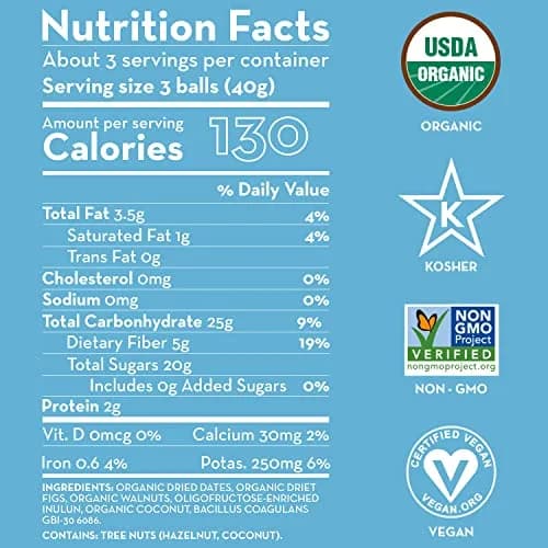 Sunny Fruit 100% RAW Fruit & Nut Snacks, Fig & Walnut, 6-Pack | Organic, Vegan, Gluten-Free, Kosher thumbnail 5