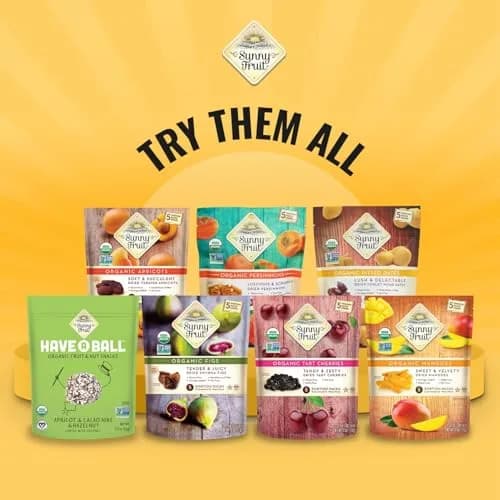 Sunny Fruit 100% RAW Fruit & Nut Snacks, Apricot, Cacao Nibs & Hazelnut, 6-Pack (9 Balls Per Bag) | No Sugar Added | Healthy, Convenient, On-the-Go Energy Balls | ORGANIC, VEGAN, GLUTEN-FREE, KOSHER thumbnail 8