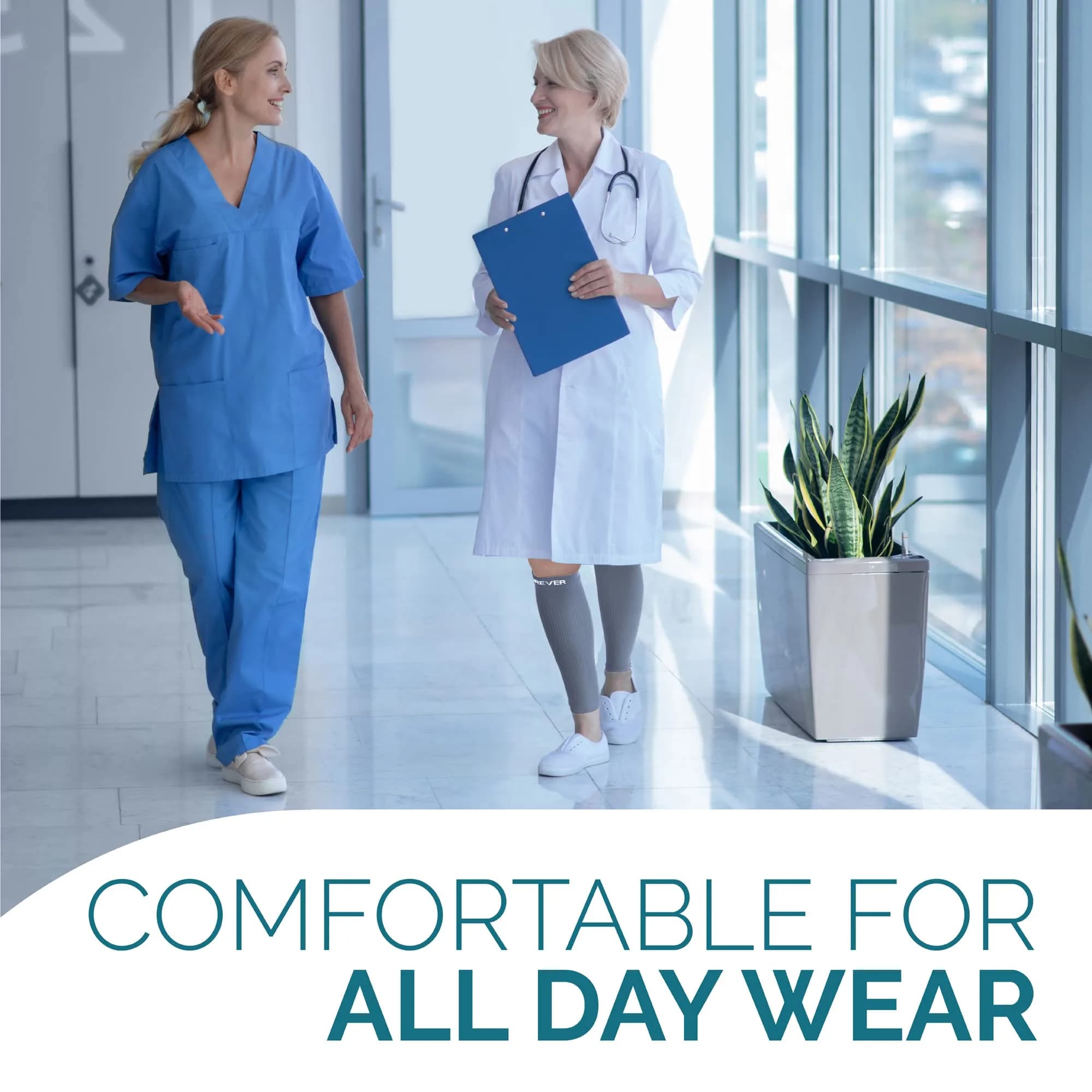Run Forever Calf Compression Sleeve XL Grey | 20-30mmHg Graduated Compression for Lower Leg Support - view 9
