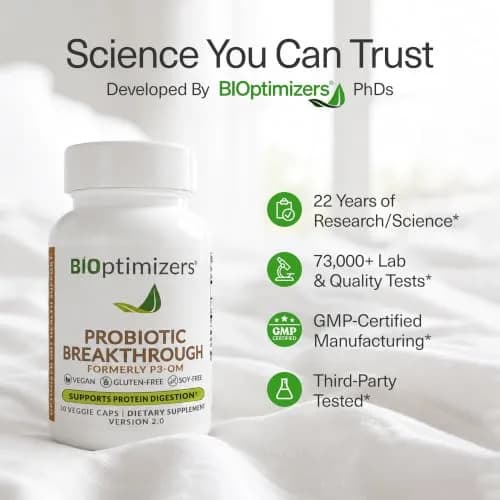 BIOptimizers Probiotic Breakthrough 30 Capsules | Gut & Digestive Support for Adults thumbnail 6