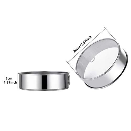 Falytemow Flour Sifter, Round Stainless Steel 40 Mesh Fine Sieve for Baking | Durable, Lightweight & Easy to Clean thumbnail 4