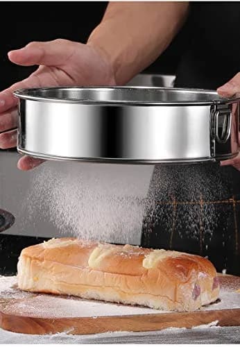 Falytemow Flour Sifter, Round Stainless Steel 40 Mesh Fine Sieve for Baking | Durable, Lightweight & Easy to Clean thumbnail 2