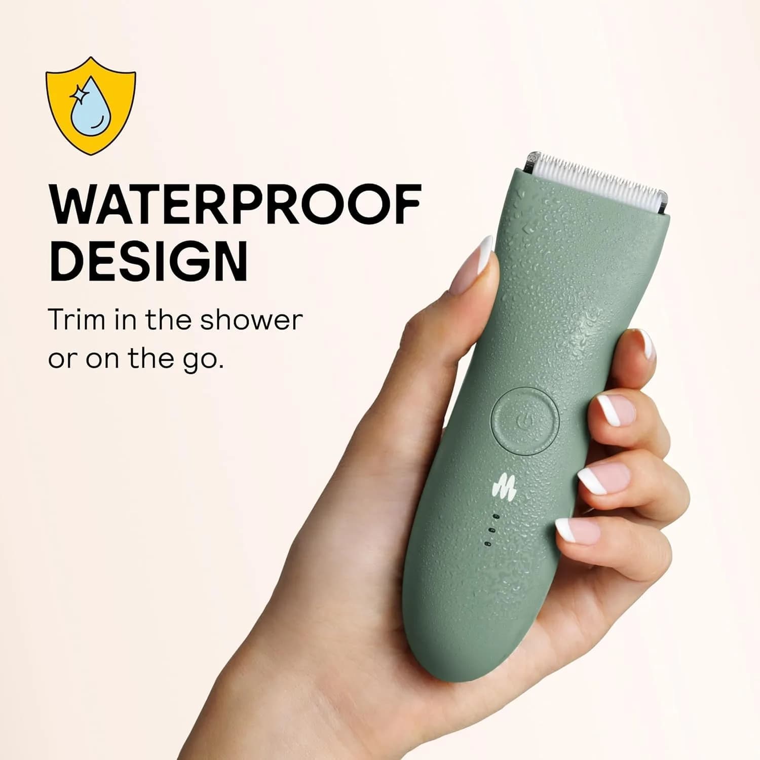 MERIDIAN The Trimmer Original Body Hair Trimmer for Men, Electric Shaver for Pubic Hair, Chest, Legs & Bikini, Waterproof & Rechargeable, Sage (1 Unit) - view 5