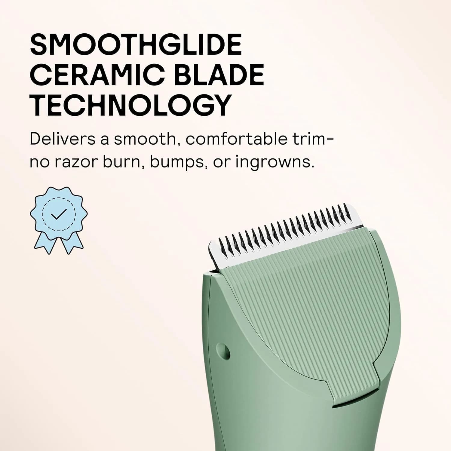 MERIDIAN The Trimmer Original Body Hair Trimmer for Men, Electric Shaver for Pubic Hair, Chest, Legs & Bikini, Waterproof & Rechargeable, Sage (1 Unit) - view 6