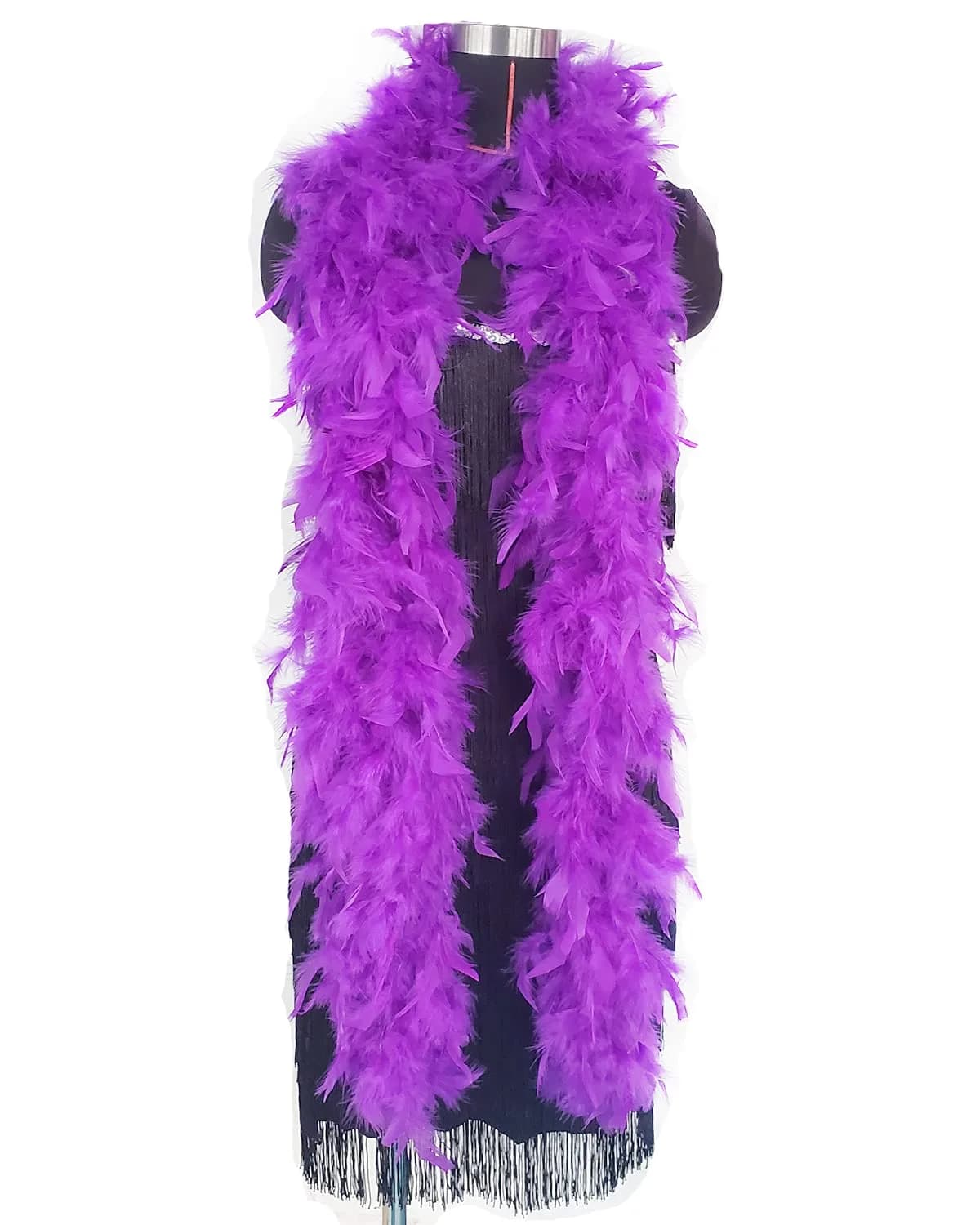 Happy Feather 80g Chandelle Feather Boa for DIY Craft, Party, Halloween | 70.9-inch Purple