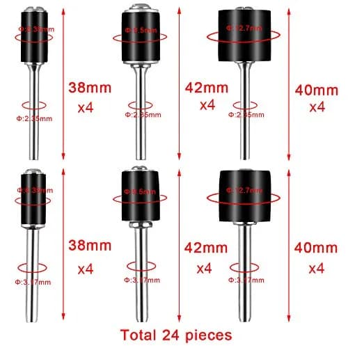 AUSTOR 531 Pcs Sanding Drum Set with Mandrels & Chucks | Aluminum Oxide Grit 80-600 thumbnail 5