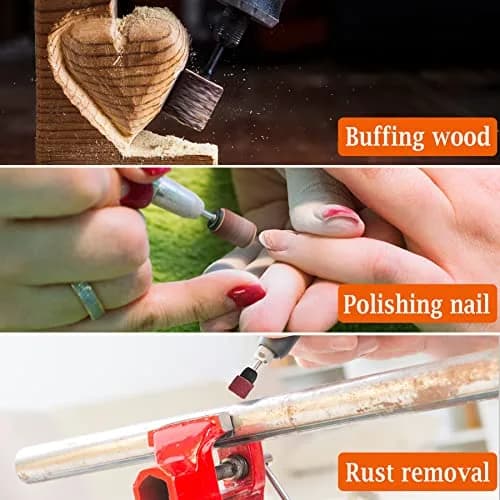 AUSTOR 531 Pcs Sanding Drum Set with Mandrels & Chucks | Aluminum Oxide Grit 80-600 thumbnail 6