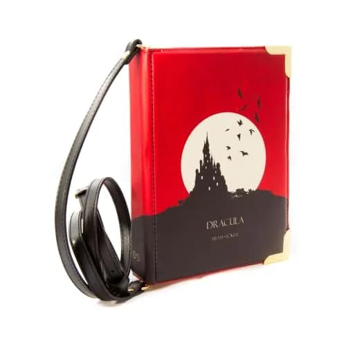 Well Read Crossbody Purse for Book Lovers - Dracula, Vegan Leather, Large | Gothic Book Cover Handbag thumbnail 4
