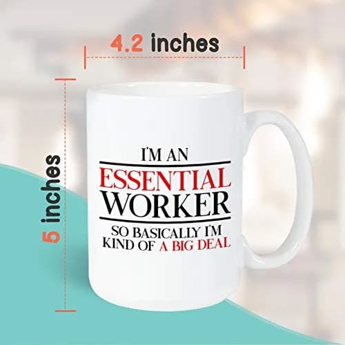 Bubble Hugs Essential Worker Coffee Mug 15 oz | Funny Big Deal Key Worker Gift thumbnail 4