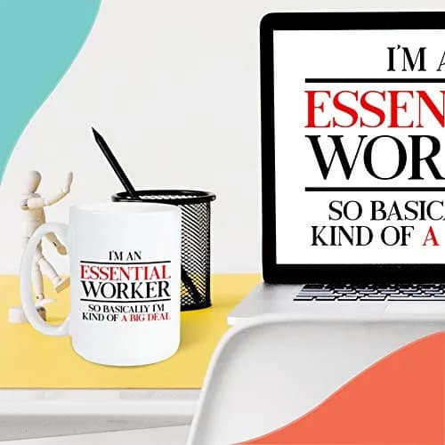 Bubble Hugs Essential Worker Coffee Mug 15 oz | Funny Big Deal Key Worker Gift thumbnail 6