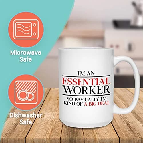 Bubble Hugs Essential Worker Coffee Mug 15 oz | Funny Big Deal Key Worker Gift thumbnail 2