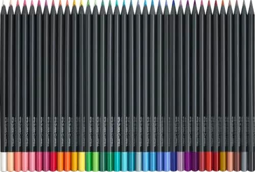 Faber-Castell Black Edition Colored Pencils 36 Count Classic Colors | Professional Quality with Soft Core Lead thumbnail 2