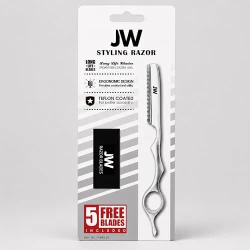 JW Shears CRX Professional Hair Cutting & Thinning Shear Set with Razor, 6cm (2.36in) Blade, Japanese Stainless Steel | Value Kit for Stylists & Home Use thumbnail 4