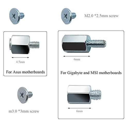 SGTKJSJS M.2 NVMe SSD Screws Kit for Laptops & Motherboards (18-Piece Set with Screwdriver) thumbnail 3