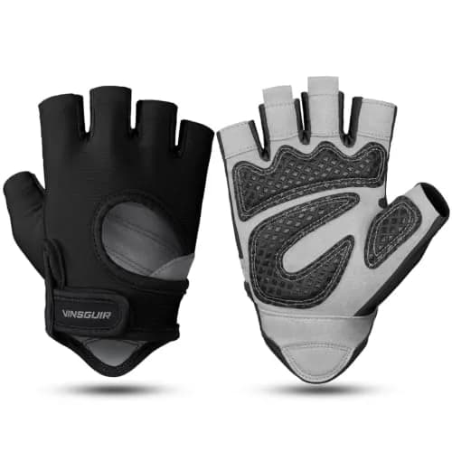 VINSGUIR Workout Gloves for Men and Women, Weight Lifting Gloves with Excellent Grip, Lightweight Gym Gloves for Weightlifting, Cycling, Exercise, Crosstraining, Pull ups, Fitness, Climbing and Rowing (Medium, Black) thumbnail 1