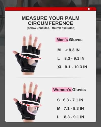 VINSGUIR Workout Gloves for Men and Women, Weight Lifting Gloves with Excellent Grip, Lightweight Gym Gloves for Weightlifting, Cycling, Exercise, Crosstraining, Pull ups, Fitness, Climbing and Rowing (Medium, Black) thumbnail 9