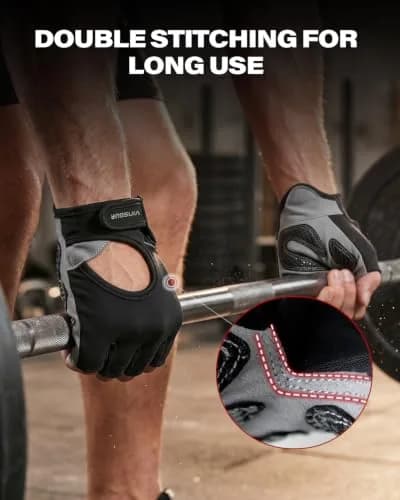 VINSGUIR Workout Gloves for Men and Women, Weight Lifting Gloves with Excellent Grip, Lightweight Gym Gloves for Weightlifting, Cycling, Exercise, Crosstraining, Pull ups, Fitness, Climbing and Rowing thumbnail 3