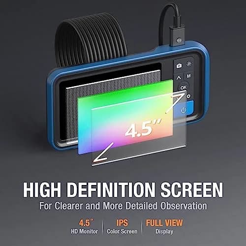Teslong MS450 Dual Lens Inspection Camera 5m (16.5ft) | 4.5" IPS Screen, 1080P HD Dual Camera, IP67 Waterproof thumbnail 4