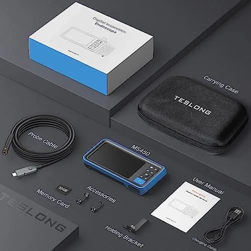 Teslong MS450 Dual Lens Inspection Camera 5m (16.5ft) | 4.5" IPS Screen, 1080P HD Dual Camera, IP67 Waterproof thumbnail 7