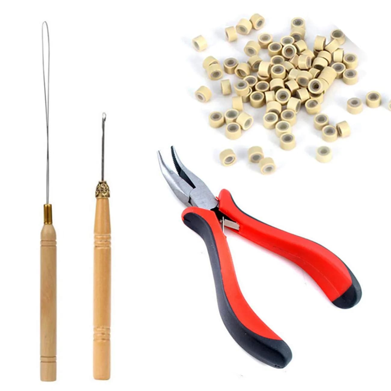 Orgrimmar Hair Extension Tool Kit Beige | Professional Hair Styling Set for Salon & Home Use