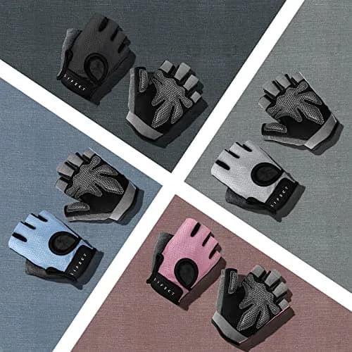LIFECT Essential Breathable Workout Gloves, Knuckle Weight Lifting Fingerless Gym Exercise Gloves with Curved Open Back, for Powerlifting, Crossfit, Women and Men (Black, X-Large) thumbnail 7