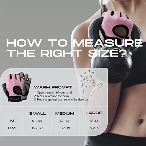 LIFECT Essential Breathable Workout Gloves, Pink, Large | Extra Grip & Adjustable Fit for Powerlifting & Gym thumbnail 4