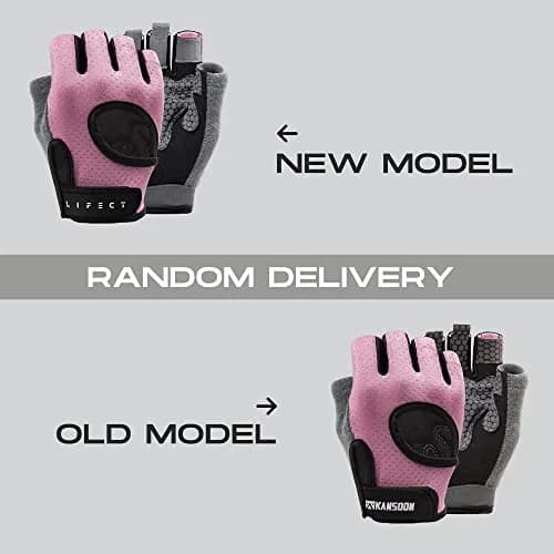 LIFECT Essential Breathable Workout Gloves, Pink, Large | Extra Grip & Adjustable Fit for Powerlifting & Gym thumbnail 6