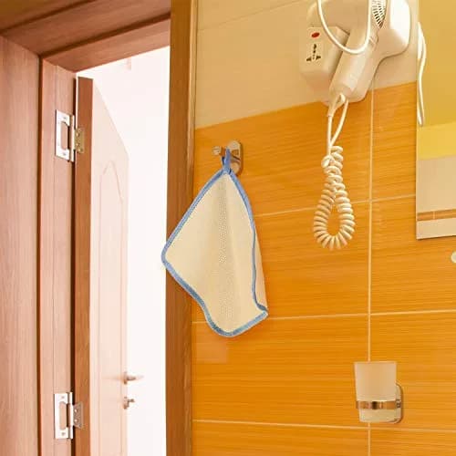 Tatuo 5 Pcs Exfoliating Washcloth Set with Blue Edge | Dual-Sided Scrub & Soft Texture for Face & Body thumbnail 6