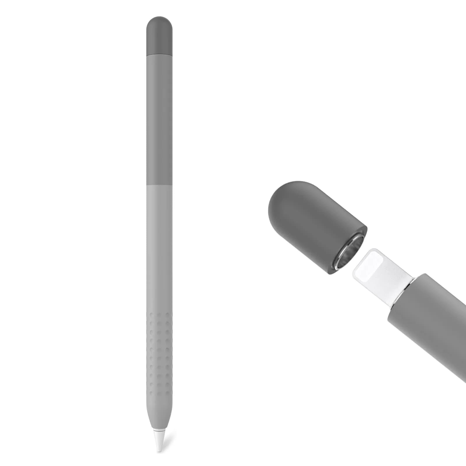 Delidigi Gradient Color Case for Apple Pencil 1st Gen | Anti-Slip Silicone Sleeve in Grey (0.01kg)