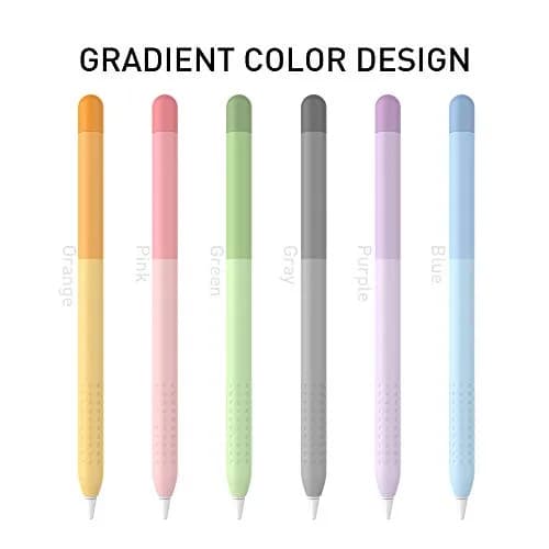 Delidigi Gradient Color Case for Apple Pencil 1st Gen | Anti-Slip Silicone Sleeve in Grey (0.01kg) thumbnail 4