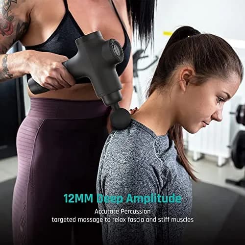 Mebak 3 Deep Tissue Massage Gun with 7 Heads & 5 Speeds | 1.68 lb Lightweight Percussion Massager for Athletes & Pain Relief thumbnail 4