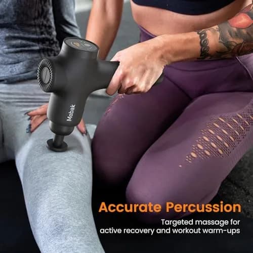 Mebak 3 Deep Tissue Massage Gun with 7 Heads & 5 Speeds | 1.68 lb Lightweight Percussion Massager for Athletes & Pain Relief thumbnail 8