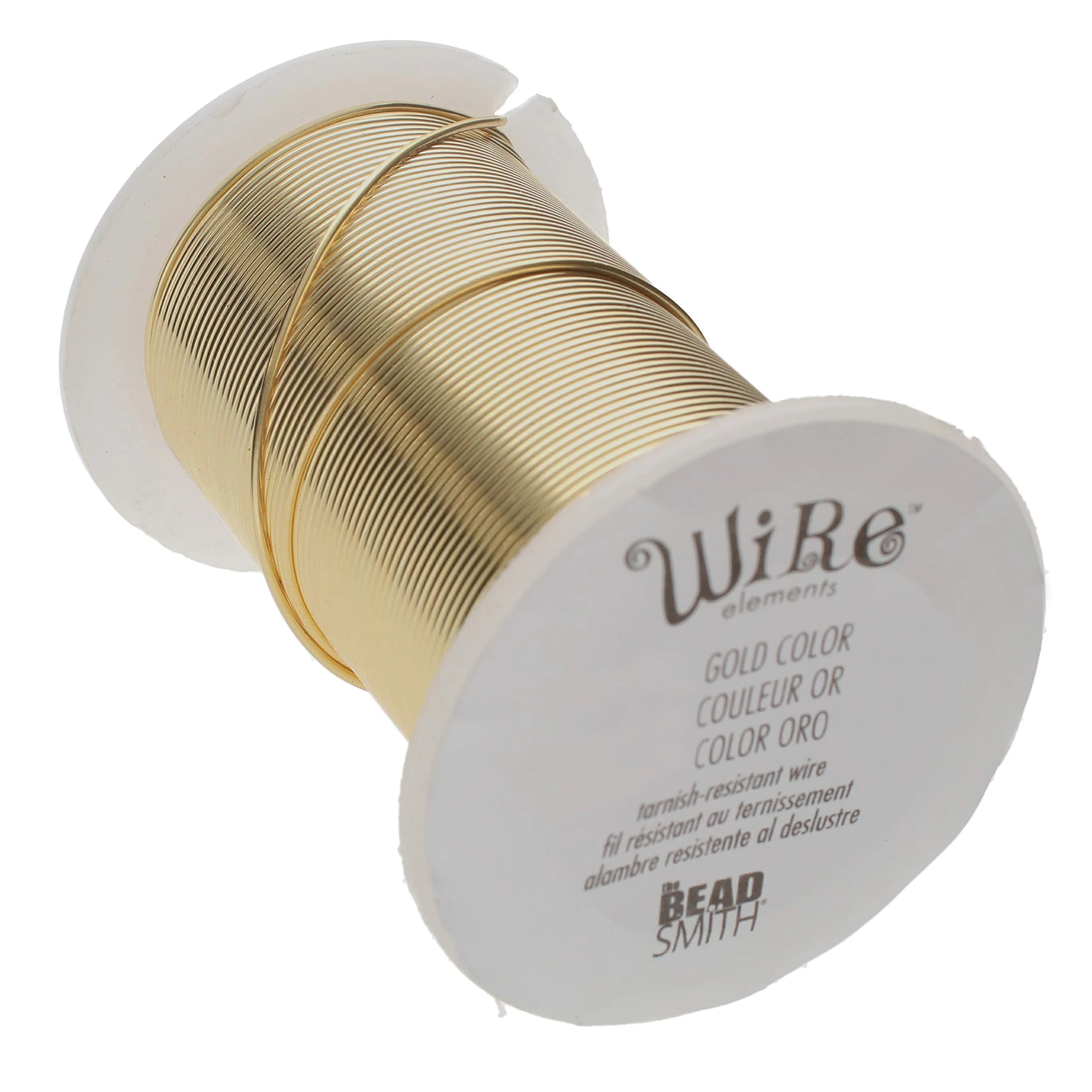 The Beadsmith Copper Jewelry Wire 26 Gauge Gold Color 31.09 meters (34 Yards) | Tarnish-Resistant for Crafts - main product image