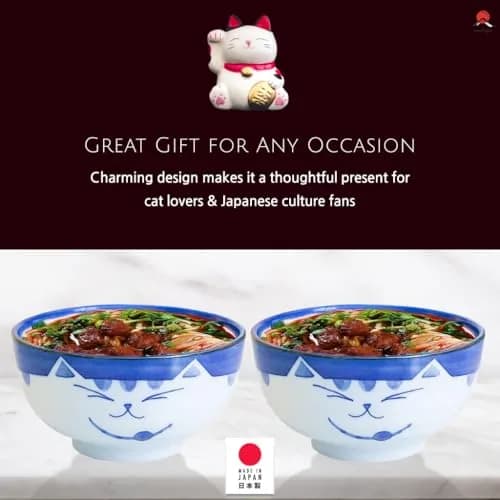 JapanBargain Set of 2 Japanese Large Porcelain Bowls 6.25-inch | Handcrafted Soup & Rice Bowls thumbnail 6
