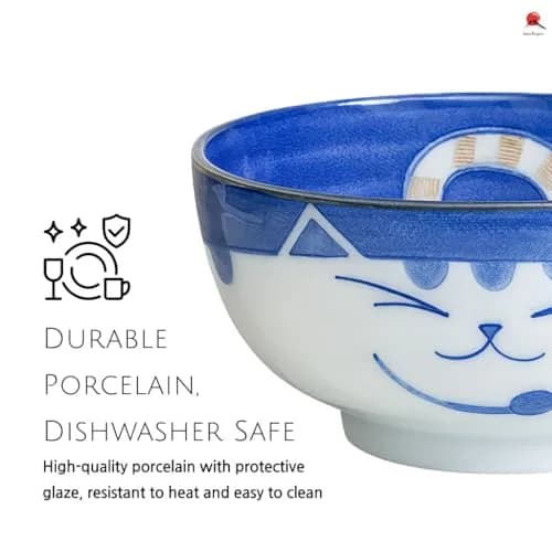 JapanBargain Set of 2 Japanese Large Porcelain Bowls 6.25-inch | Handcrafted Soup & Rice Bowls thumbnail 7