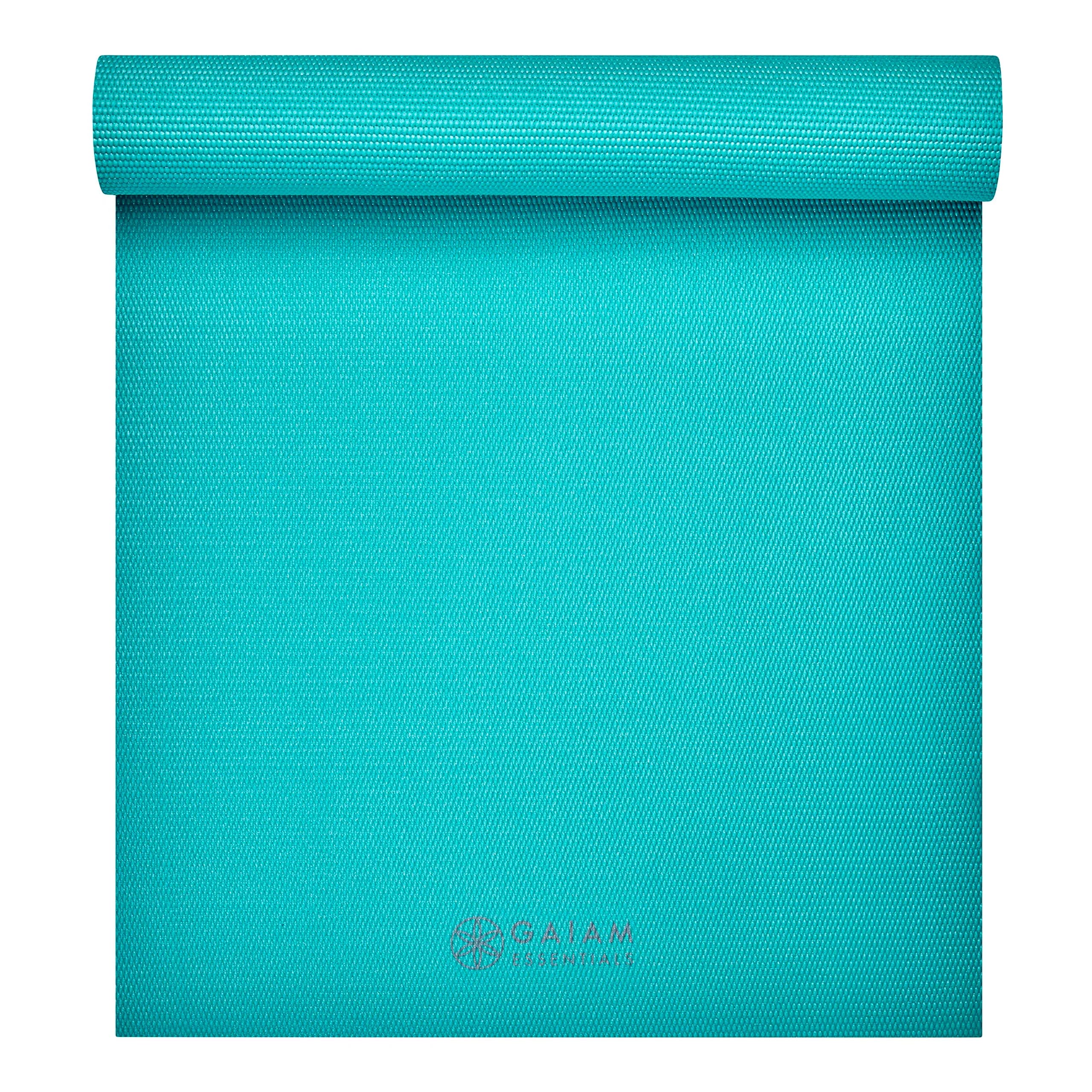 Gaiam Essentials Yoga Mat 6mm Non-Slip with Carrying Sling Teal | Extra Thick 6mm Non-Slip Textured Grip Surface Easy-Carry Sling Included Yoga Pilates & Floor Workouts 173cm x 61cm - main product image