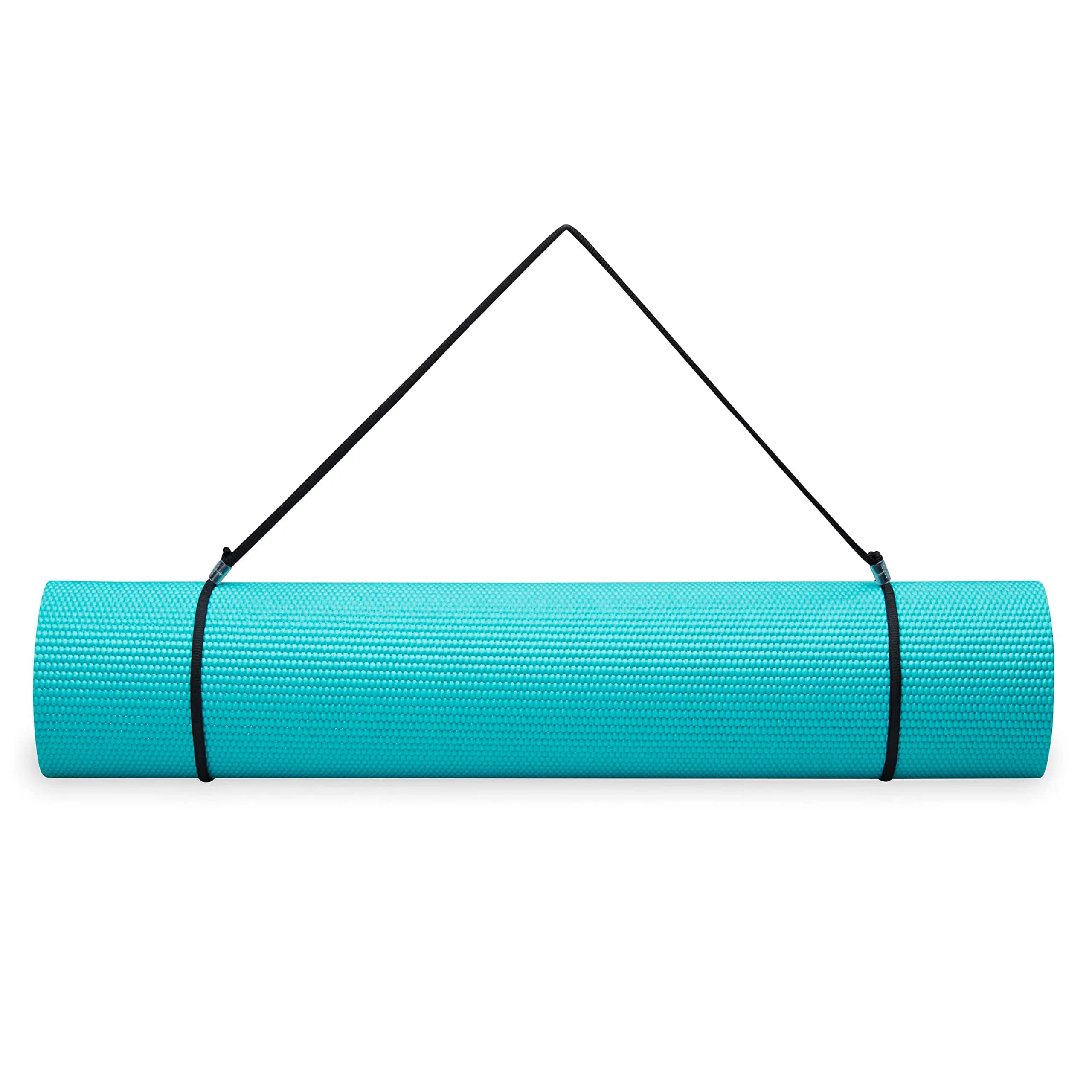 Gaiam Essentials Yoga Mat 6mm Non-Slip with Carrying Sling Teal | Extra Thick 6mm Non-Slip Textured Grip Surface Easy-Carry Sling Included Yoga Pilates & Floor Workouts 173cm x 61cm - view 7