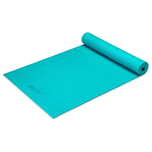Gaiam Essentials Yoga Mat 6mm Non-Slip with Carrying Sling Teal | Extra Thick 6mm Non-Slip Textured Grip Surface Easy-Carry Sling Included Yoga Pilates & Floor Workouts 173cm x 61cm thumbnail 8