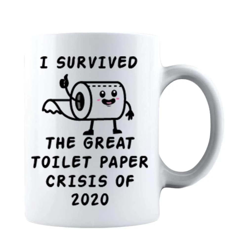 Kropsis White Ceramic Coffee Mug 325ml (11 Fl Oz) | Funny Toilet Paper Crisis 2020 Quote — White