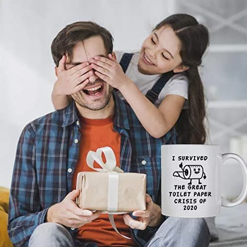 Kropsis White Ceramic Coffee Mug 325ml (11 Fl Oz) | Funny Toilet Paper Crisis 2020 Quote thumbnail 7