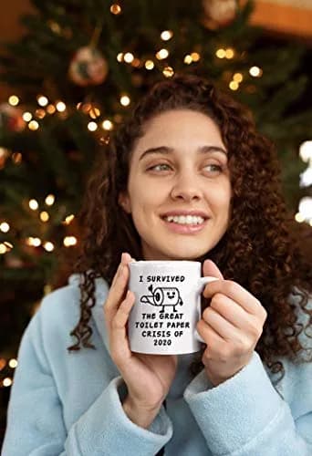 Kropsis White Ceramic Coffee Mug 325ml (11 Fl Oz) | Funny Toilet Paper Crisis 2020 Quote thumbnail 2
