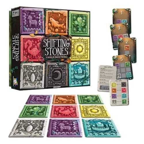 Gamewright Shifting Stones – Family Strategy Game of Tiles, Cards, and Tactics, 8+ | Visual Decision-Making Family Board Game thumbnail 2