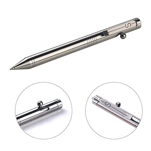 SMOOTHERPRO Stainless Steel Bolt Action Pen with Pilot G2 Refill | Heavy Duty EDC Writing Tool thumbnail 2