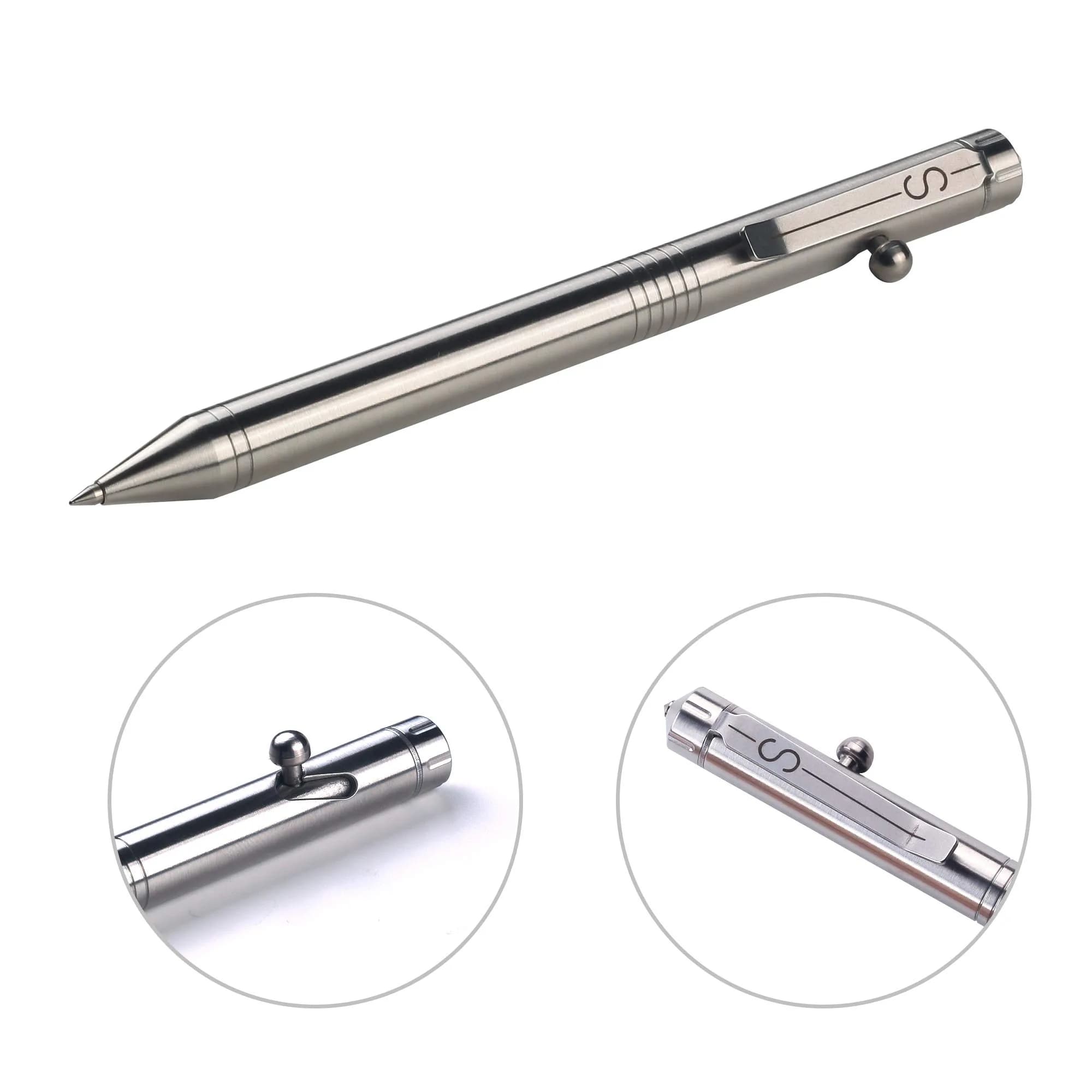 SMOOTHERPRO Stainless Steel Bolt Action Pen with Pilot G2 Refill | Heavy Duty EDC Writing Tool - view 2